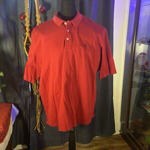 Men's Polo Golf Ralph Lauren Vintage Red Short Sleeve Golf Shirt Size XXL